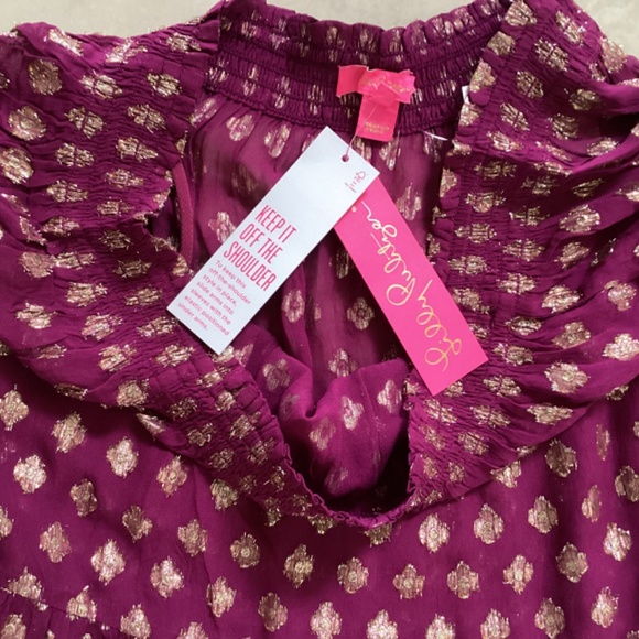 👍SOLD👍Lilly Pulitzer Dayla Maxi Cover-Up Amarena Cherry Pattern Play Viscose - Picture 7 of 15